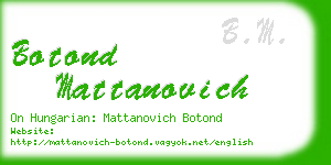 botond mattanovich business card